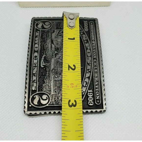 Hudson-Fulton Celebration 1609-1909 U.S Postage 2 Cents Solid Pewter Belt Buckle - Picture 10 of 10